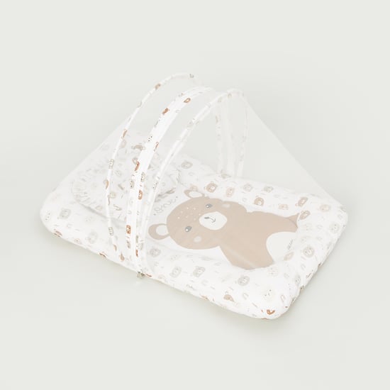 Juniors Printed Bed with Mosquito Net - 50x84 cm