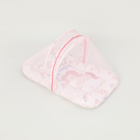 Juniors Printed Bed with Mosquito Net - 50x84 cm