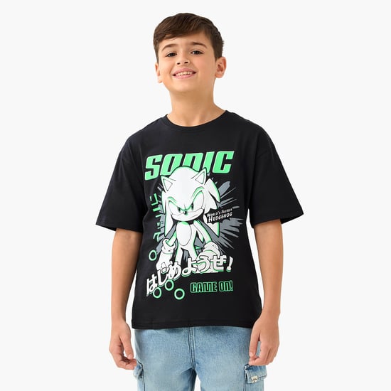 Juniors Sonic Print T-shirt