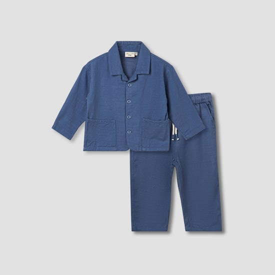 Juniors Solid Shirt and Pants Set