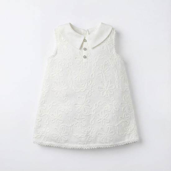 Giggles Floral Lace Dress with Zip Closure