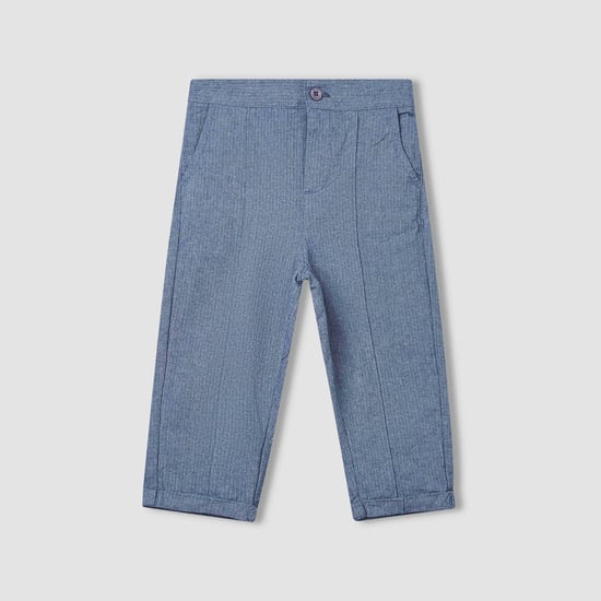Juniors Striped Regular Fit Trousers