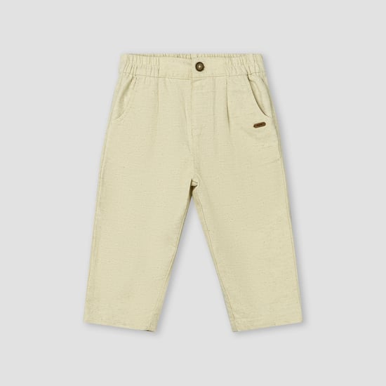 Giggles Solid Trousers with Button Closure