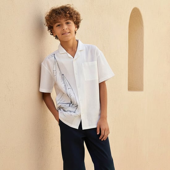 Juniors Sailboat Print Shirt