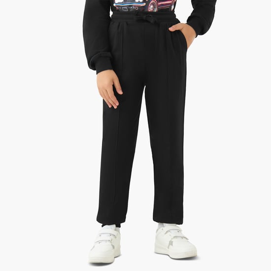 Juniors Solid Joggers with Drawstring Closure