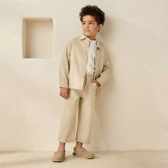 Juniors Solid Jacket and Pants Set