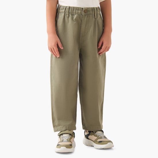 Juniors Solid Loose Fit Trousers