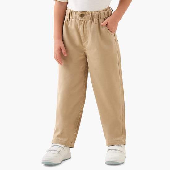 Juniors Solid Loose Fit Trousers
