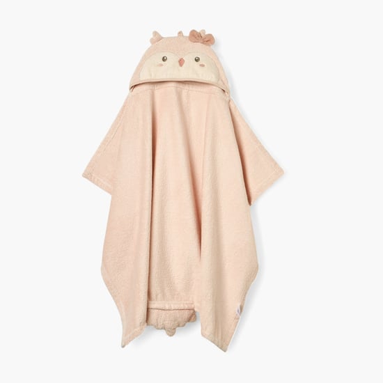 Juniors Owl Applique Hooded Towel - 68x94 cm