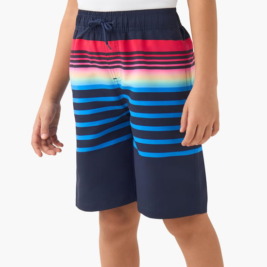 Juniors Boys Striped Swim Shorts