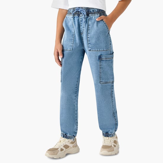 Juniors Washed Denim Joggers