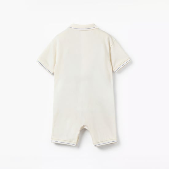 Juniors Embroidered Rompers with Snap Button