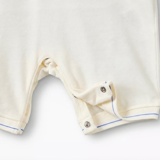 Juniors Embroidered Rompers with Snap Button