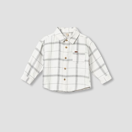 Giggles Checked Shirt And Pants Set