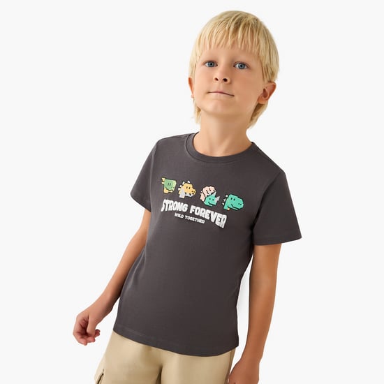 Juniors Dinosaur Print  T-shirt