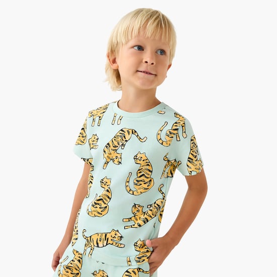 Juniors Tiger Print T-shirt