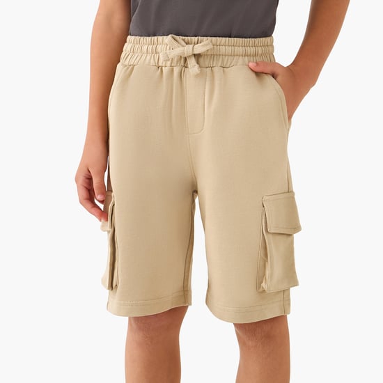 Juniors Solid Cargo Shorts