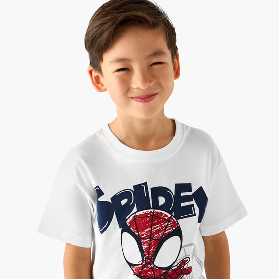 Juniors Spider-Man Print T-shirt