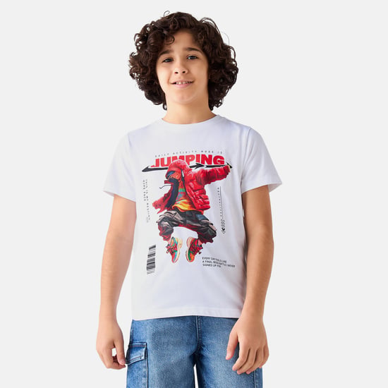 Juniors Graphic Print Short Sleeves T-shirt