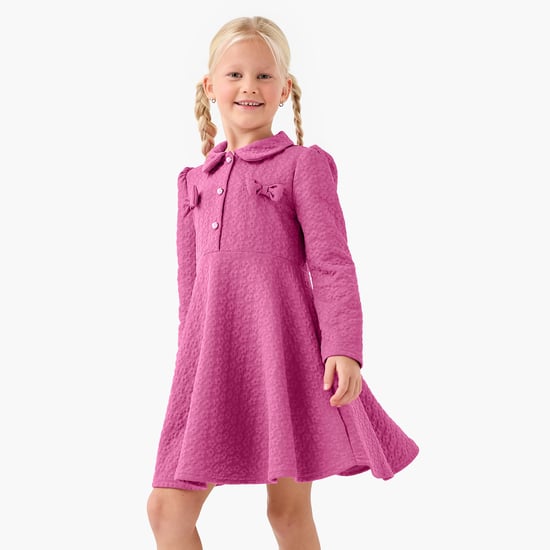 Juniors Textured A-line Dress