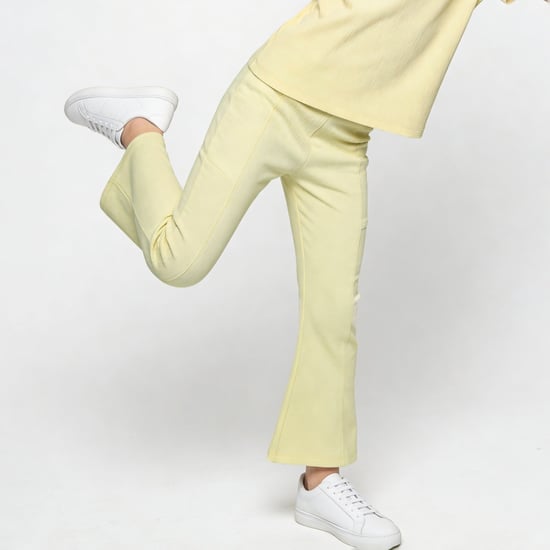 Junior Sports Ribbed Flared Trousers