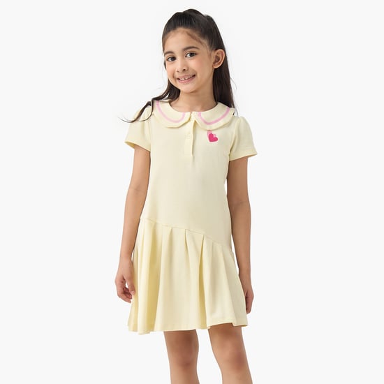 Juniors Heart Embroidered Dress