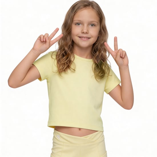 Junior Sports Ribbed Raglan Sleeves T-shirt