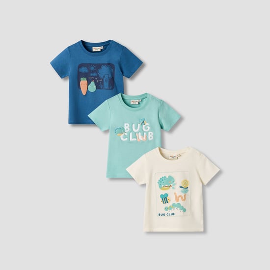 Juniors Graphic Print T-shirt - Set of 3