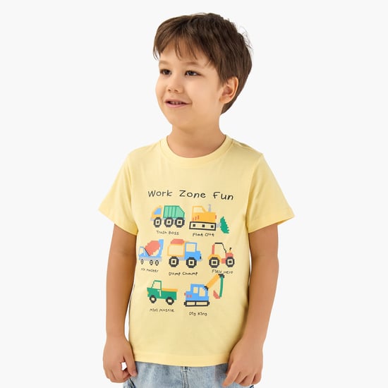 Juniors Vehicle Print T-shirt