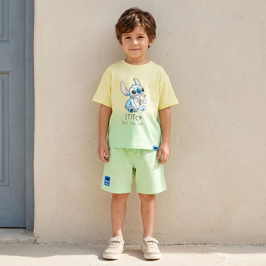 Juniors Stitch Print T-shirt and Shorts Set