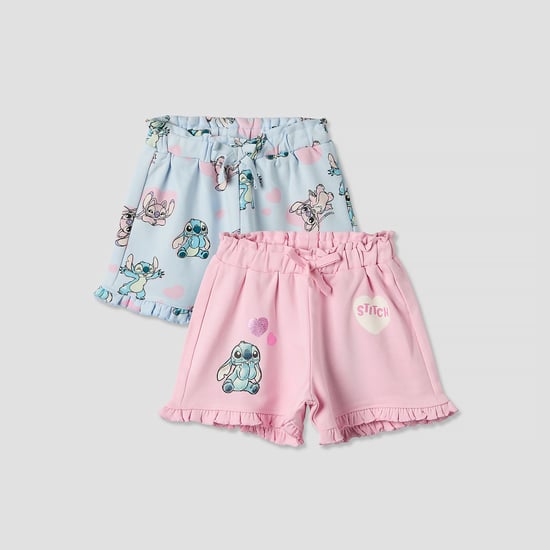Juniors Stitch Print Shorts - Pack of 2
