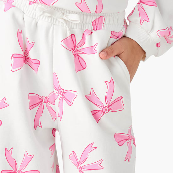 Juniors Bow Print Track Pants