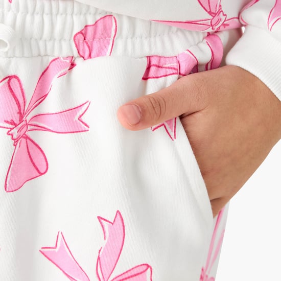 Juniors Bow Print Track Pants