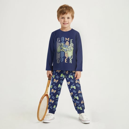 Juniors Printed T-shirt with Joggers - Set of 2