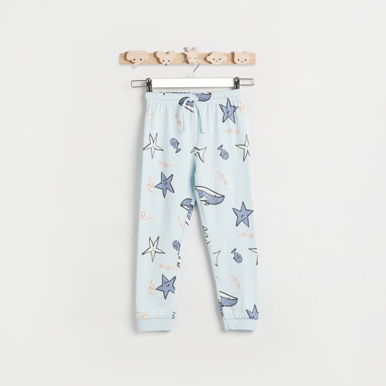 Juniors Printed T-shirt with Joggers Set