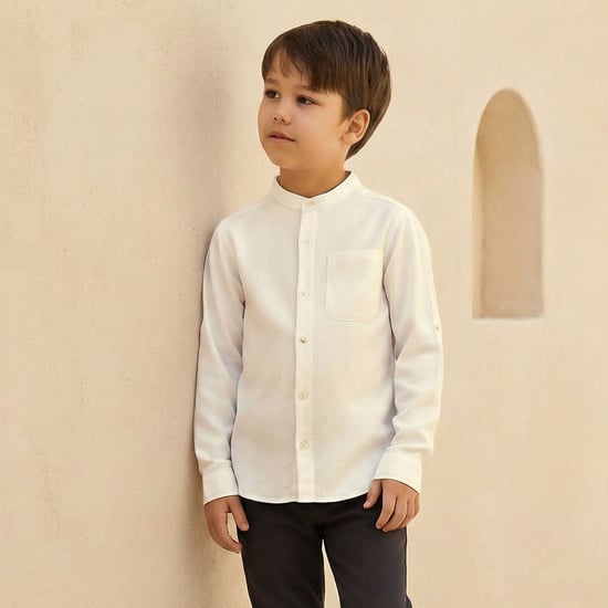 Juniors Textured Shirt with Pocket
