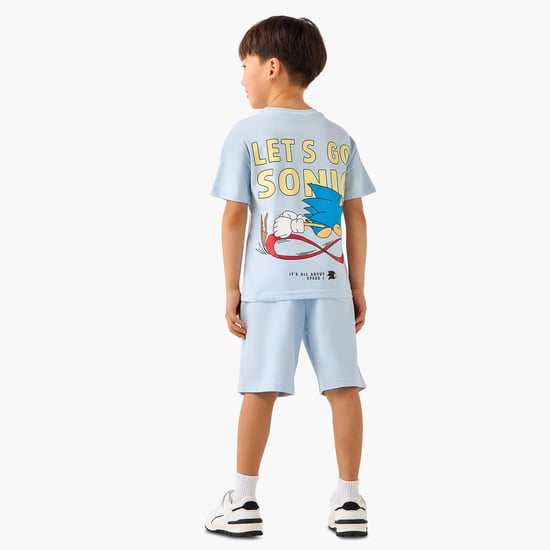 Juniors Sonic the Hedgehog Print T-shirt and Shorts Set