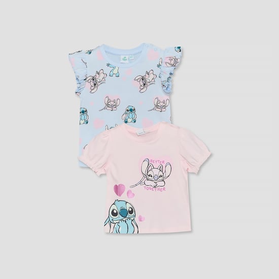 Juniors Stitch Print T-shirts - Pack of 2