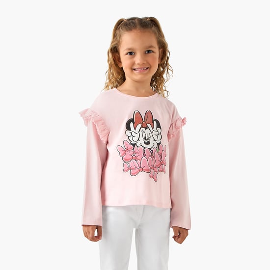 Juniors Minnie Mouse Print T-shirt
