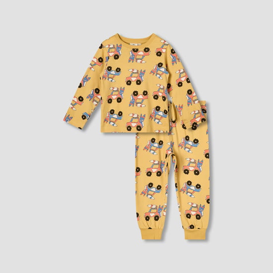 Juniors Vehicle Print T-shirt and Pyjama Set