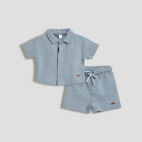 Giggles Solid Shirt and Short Set