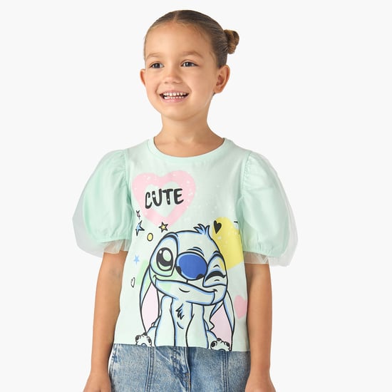Juniors Stitch Print T-shirt