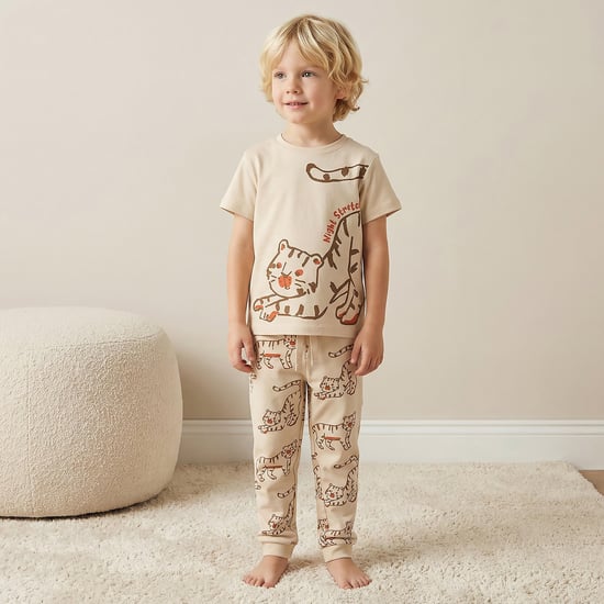 Juniors Tiger Print Pyjama Set