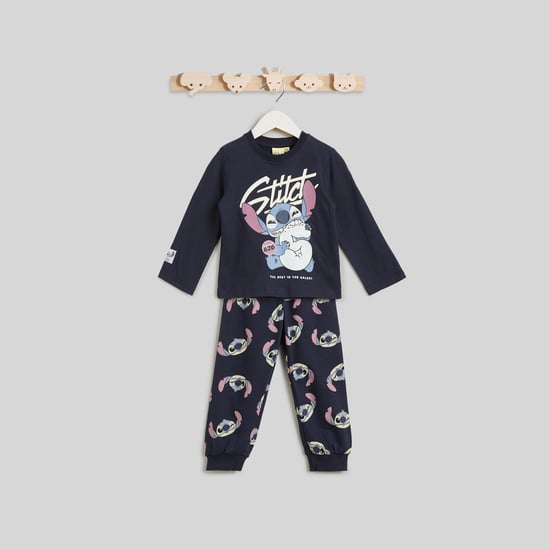 Juniors Lilo And Stitch Print T-shirt and Joggers Set