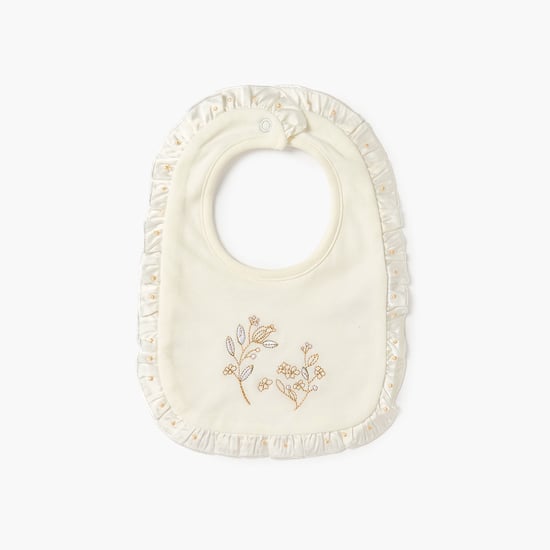 Giggles Embroidered Bib