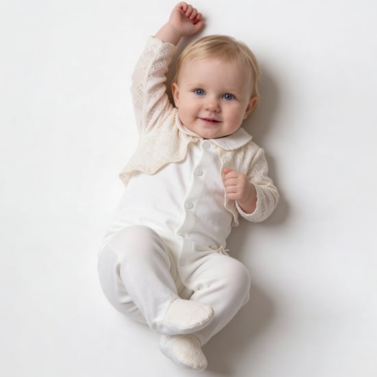 Giggles Lace Collared Sleepsuit