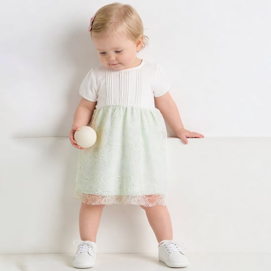 Giggles Lace-Detailed A-Line Dress