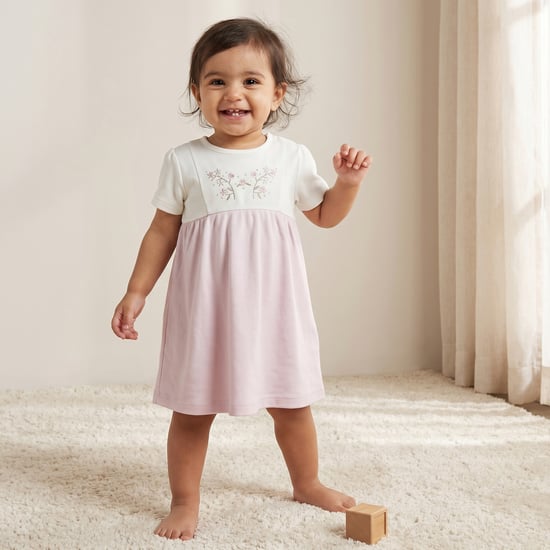 Giggles Embroidered A-Line Dress