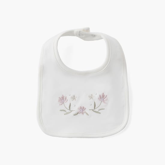 Giggles Embroidered Bib