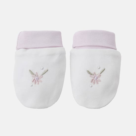 Giggles Embroidered Mittens
